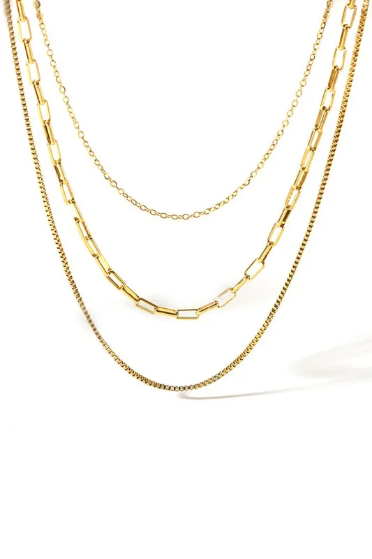 The Genesis 18k Gold Plated Layered Charm Necklace