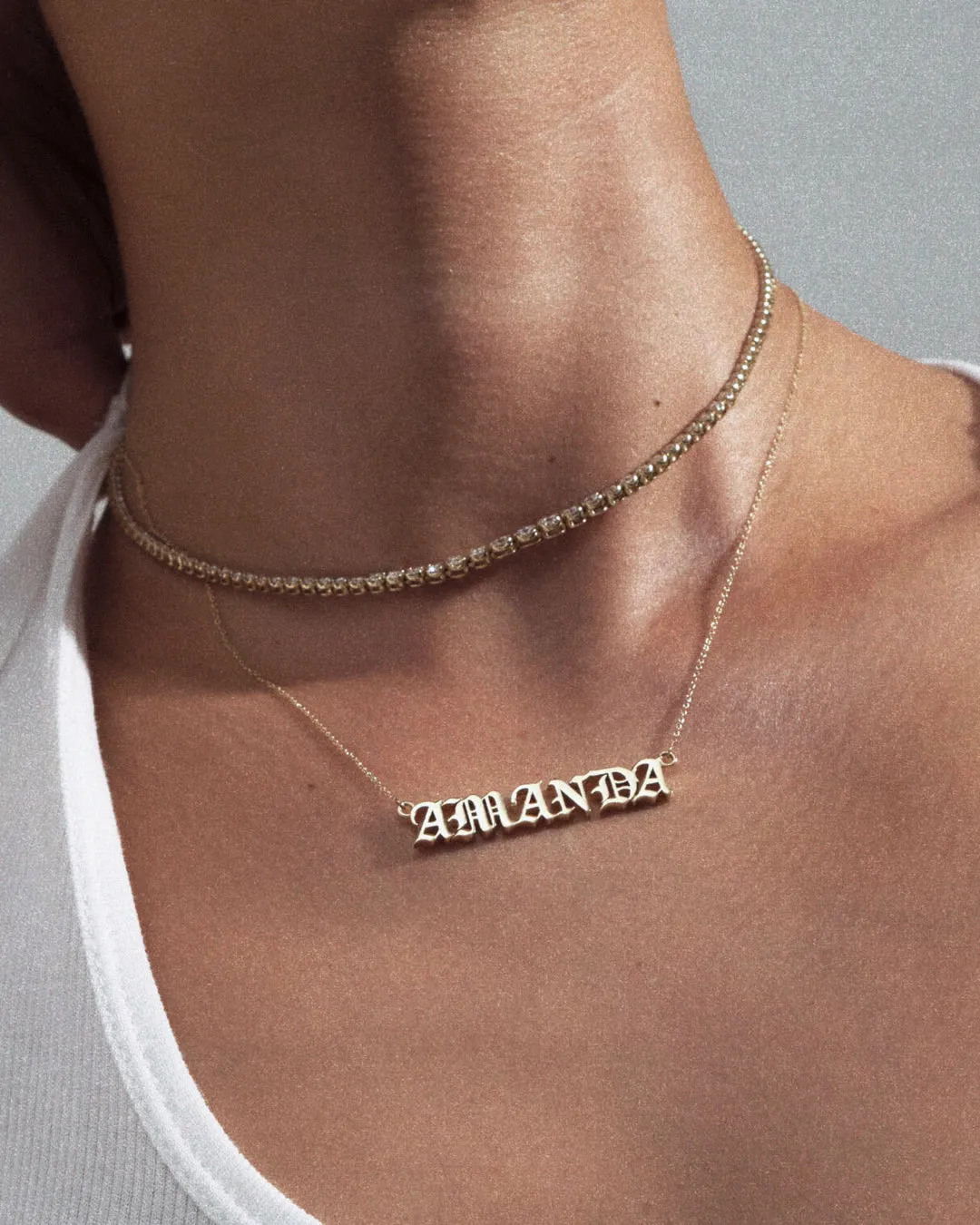 The Nameplate Necklace [Old English]