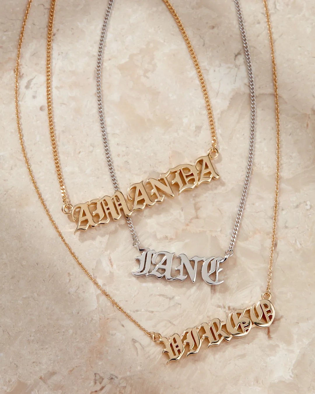 The Nameplate Necklace [Old English]