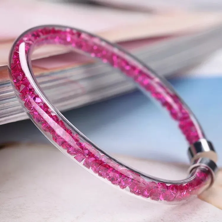 The on trend fuchsia swarovski crystals bracelet