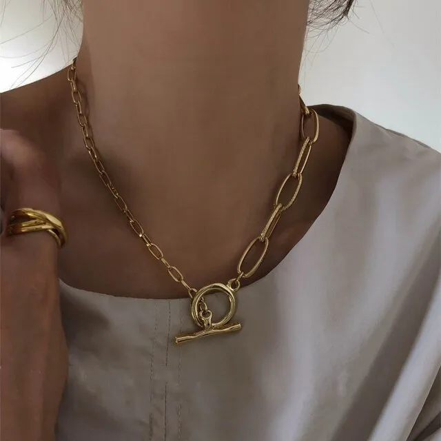 Toggle Clasp Gold Necklaces