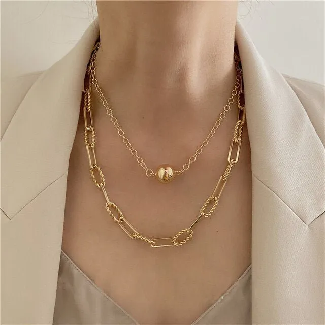 Toggle Clasp Gold Necklaces