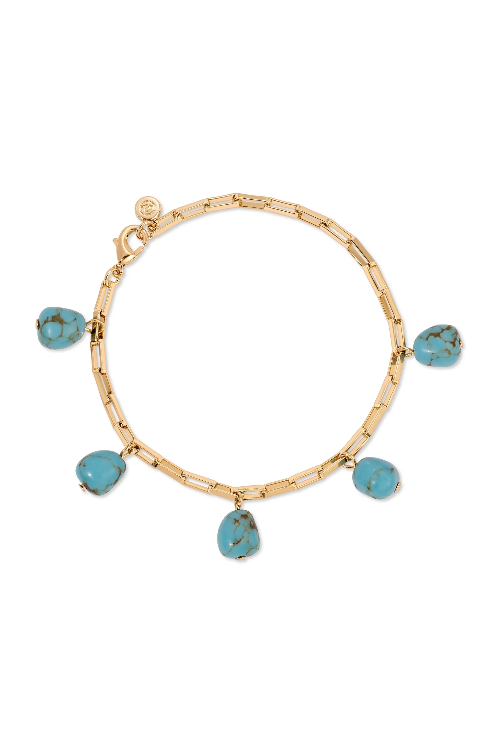 Turquoise Nugget Bracelet Set of 3