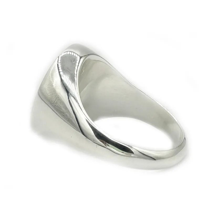 Unisex Onyx Oval Silver Ring