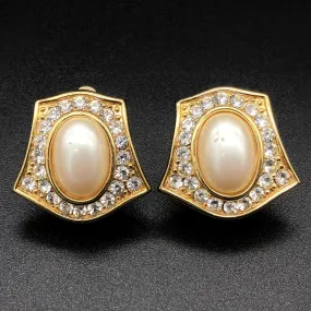 【USA輸入】ヴィンテージ E.PEARL イヤリング/Vintage E.PEARL Clip On Earrings