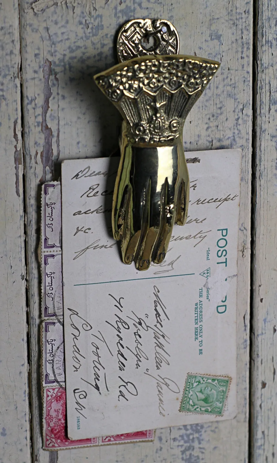 Victorian Brass Hand Paper Clip