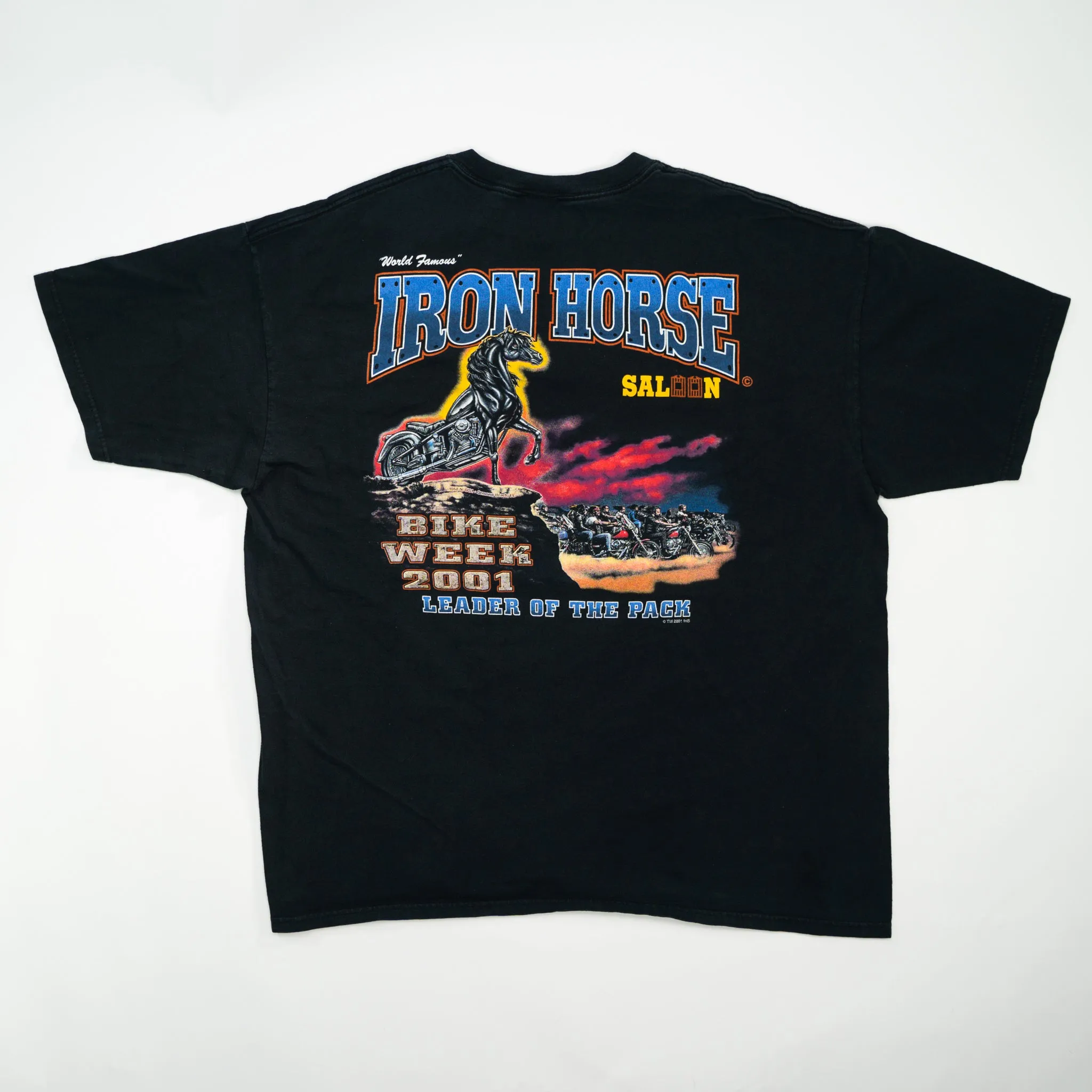 Vintage '01 Iron Horse Saloon Bike Week Tee (XL)