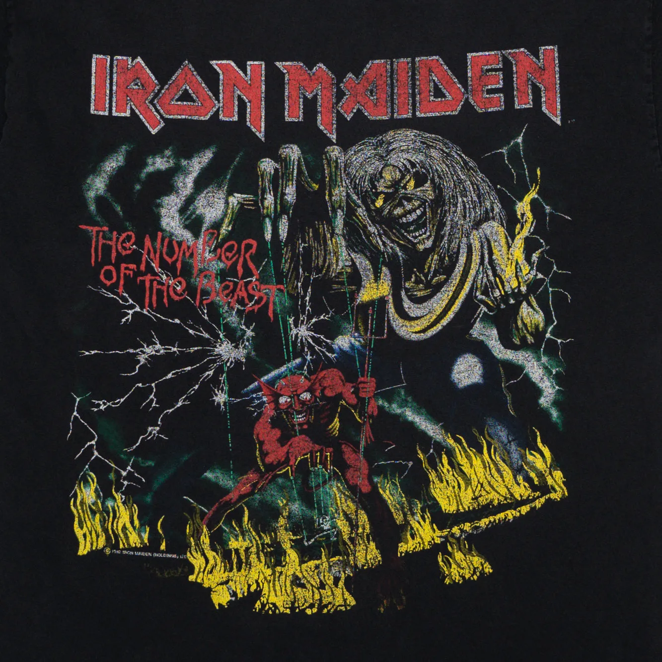 Vintage '82 Black Iron Maiden 'The Number of the Beast' Tee