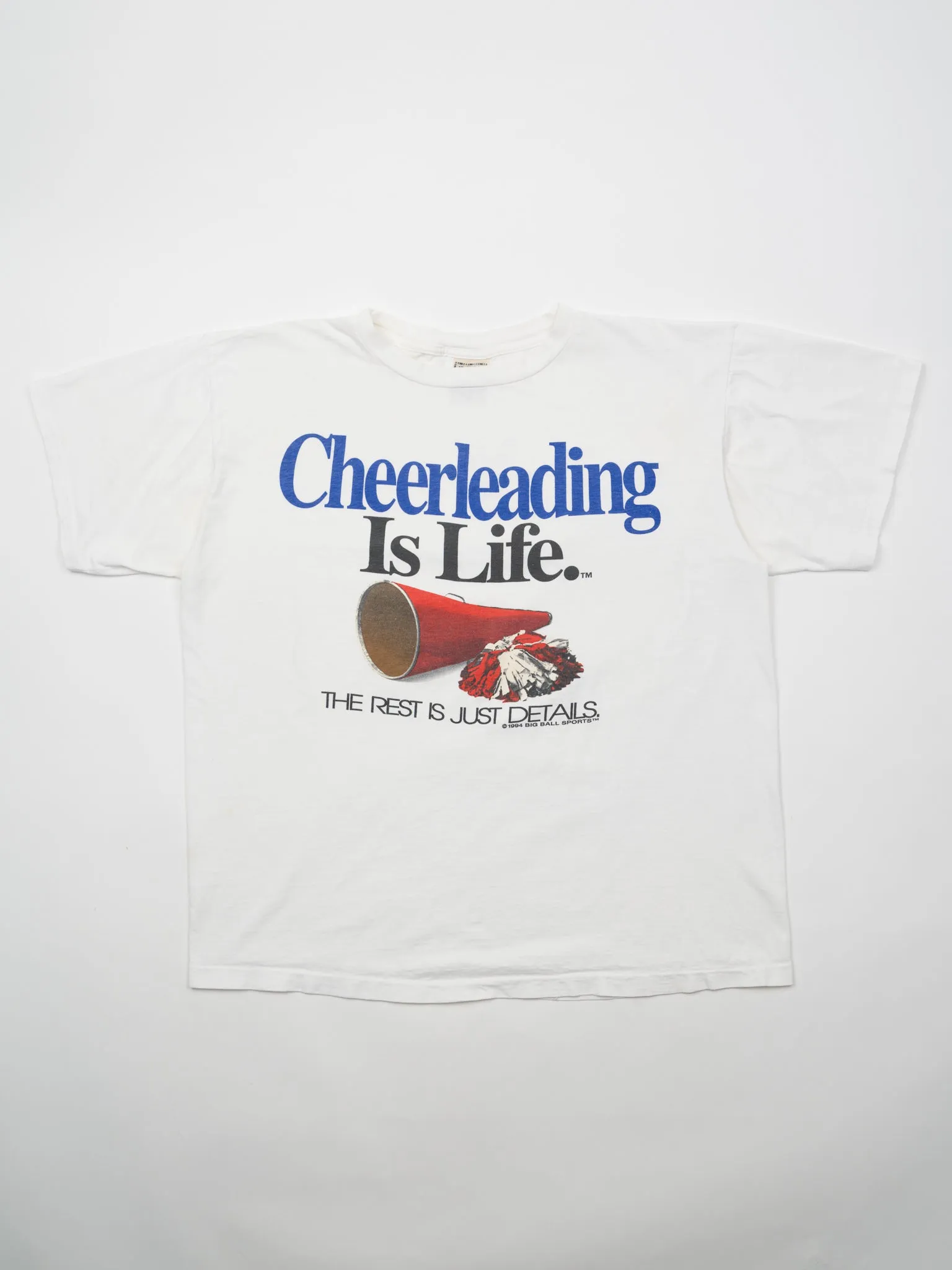 Vintage '84 White Cheerleading is Life Tee (XL)