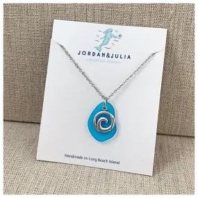 Wave Sea Glass Necklace