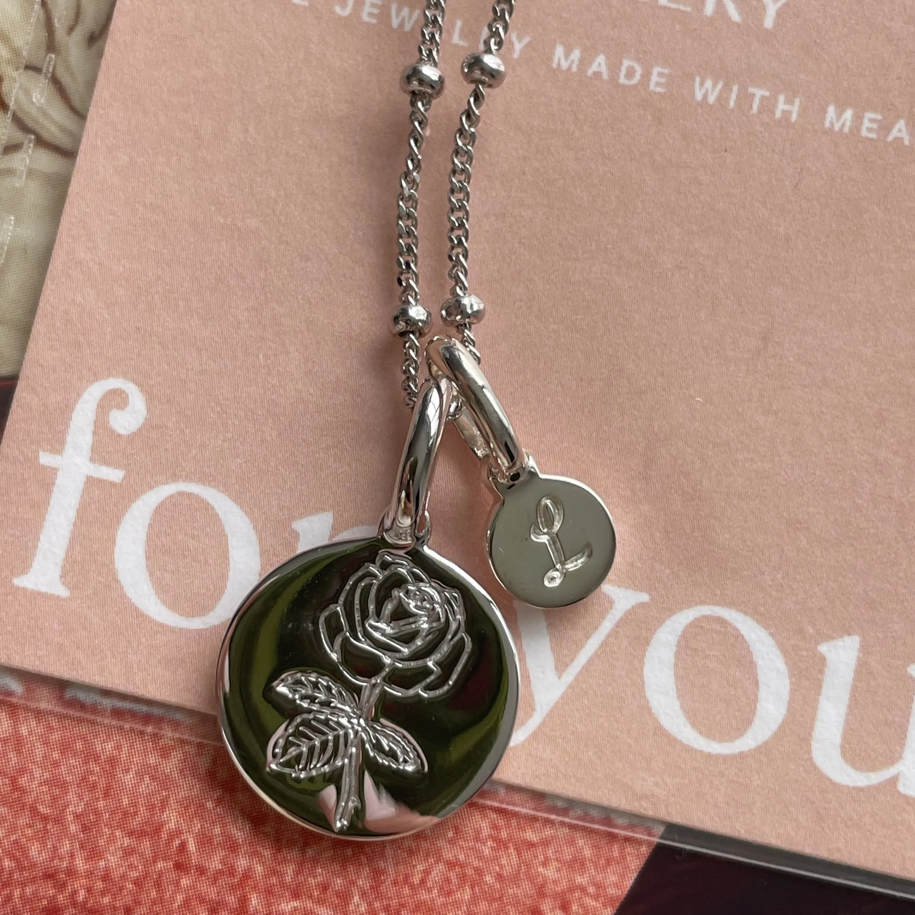 Wild Flower Necklace With Initial