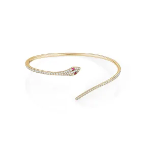 Yellow Diamond Snake Bangle