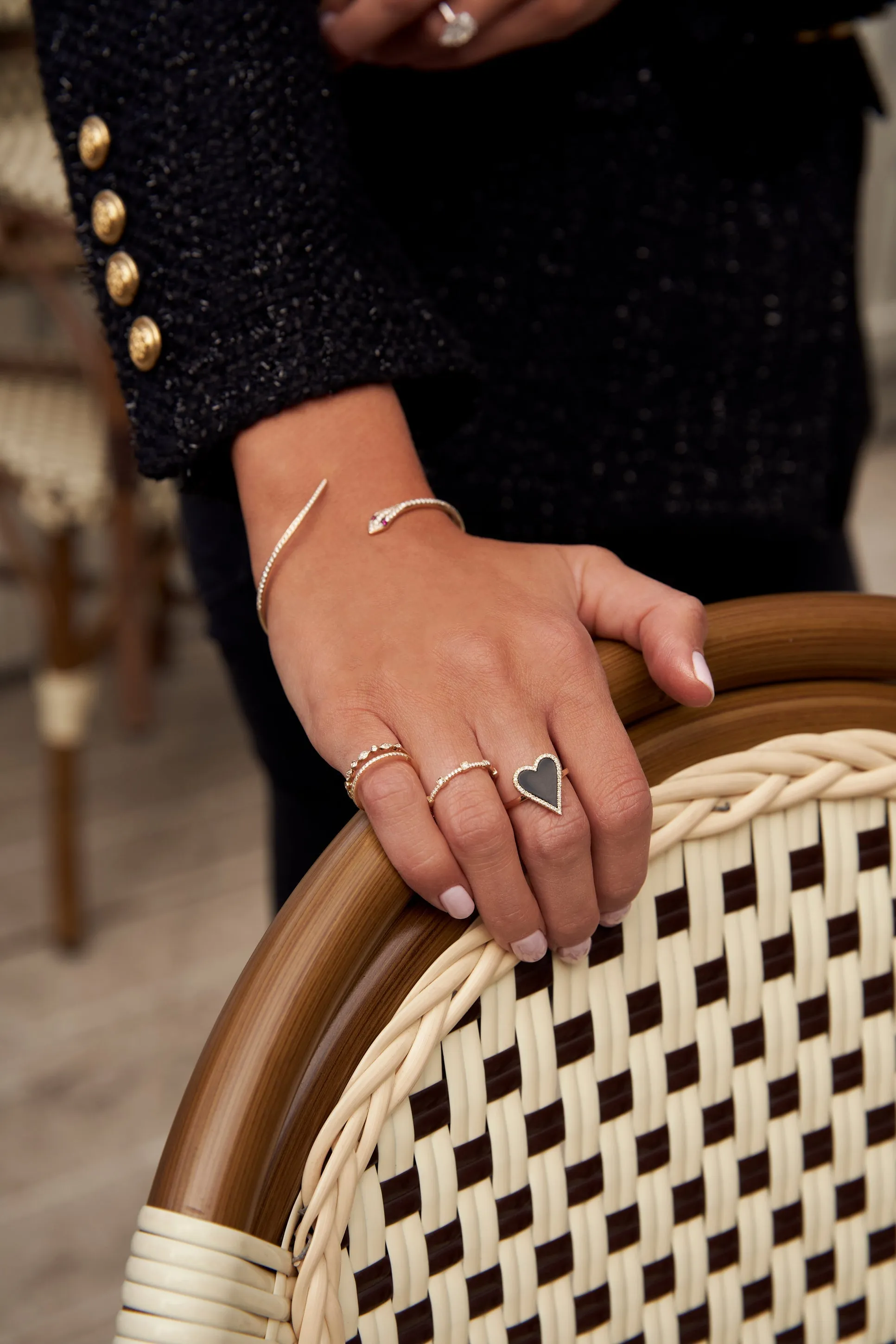 Yellow Diamond Snake Bangle